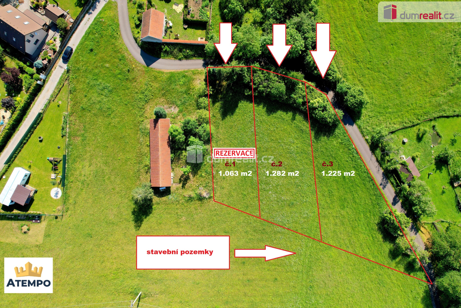 Prodej pozemku, Pro bydlení, 1282 m<sup>2</sup>