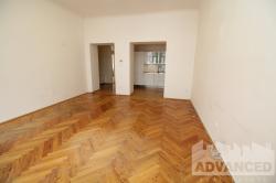 living room with kitchen